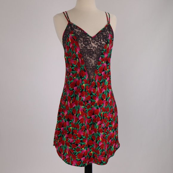❄ Vtg Victoria's Secret Floral Lace Babydoll Nightgown Negligee Slip Nightie M - Picture 5 of 8